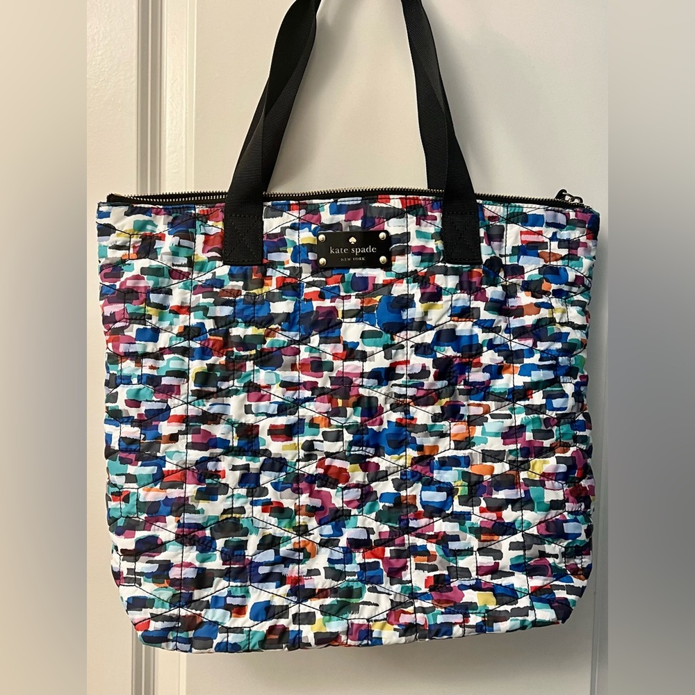 Kate Spade watercolor top zip tote bag